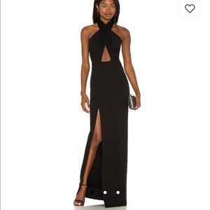 Amanda Uprichard X Revolve Zahara Gown Black XS